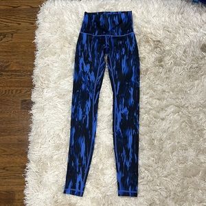 Blue and Black Patterned Lululemon Leggings
